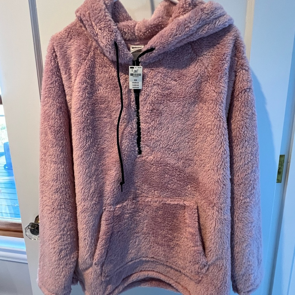 PINK Sherpa quarter zip